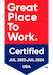 Great Place To Work - Certified Company Award