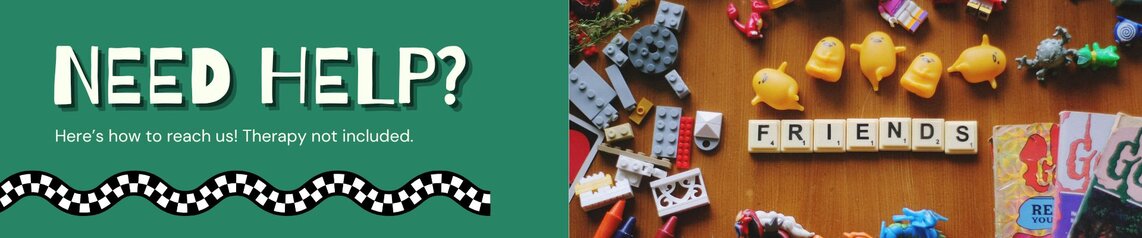 Bright green banner welcoming you to our help and support page