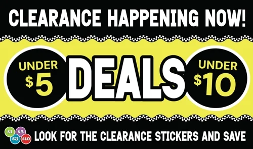 Clearance deals under $5 and $10 at Go! Toys and Games