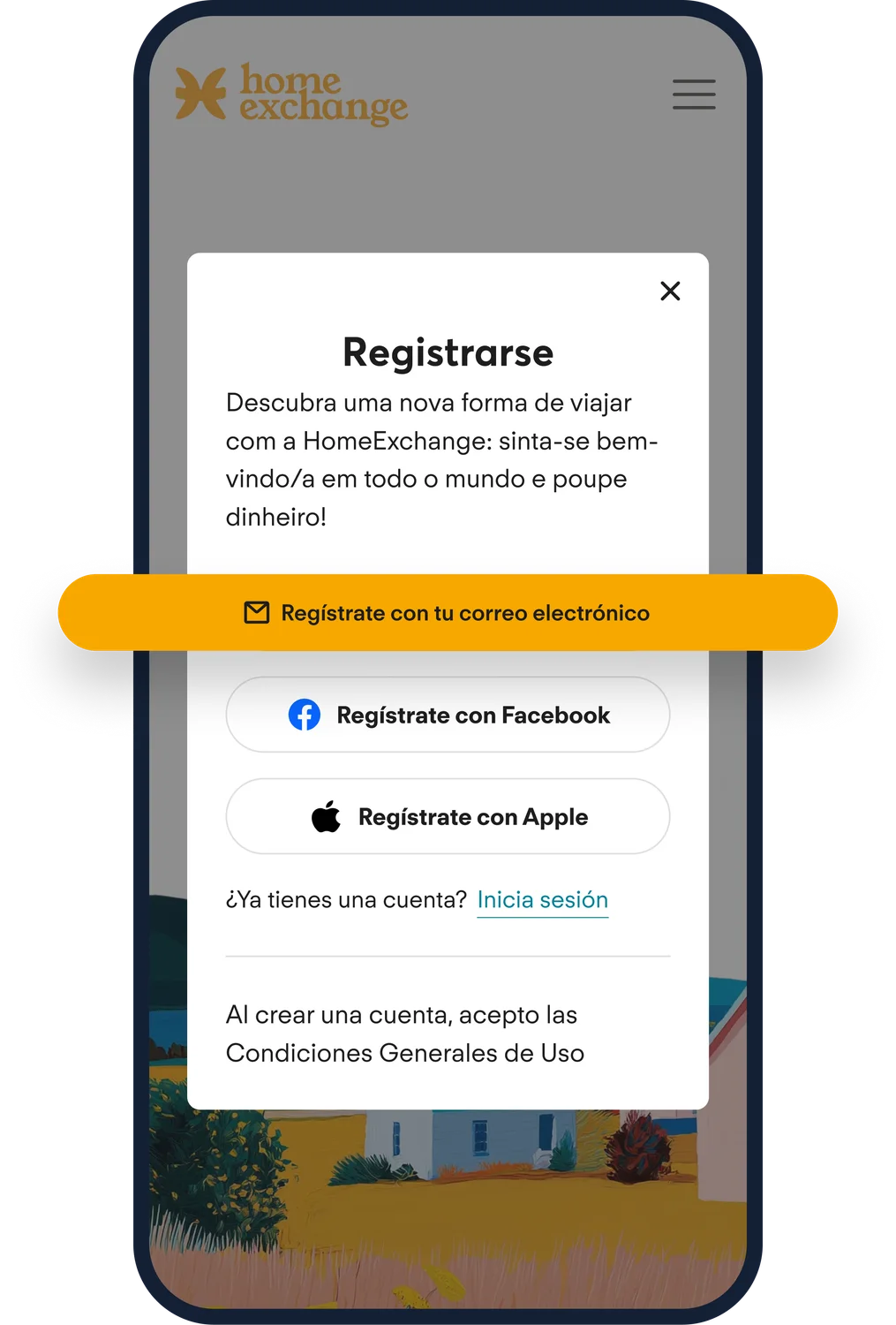 Crear una Cuenta de HomeExchange