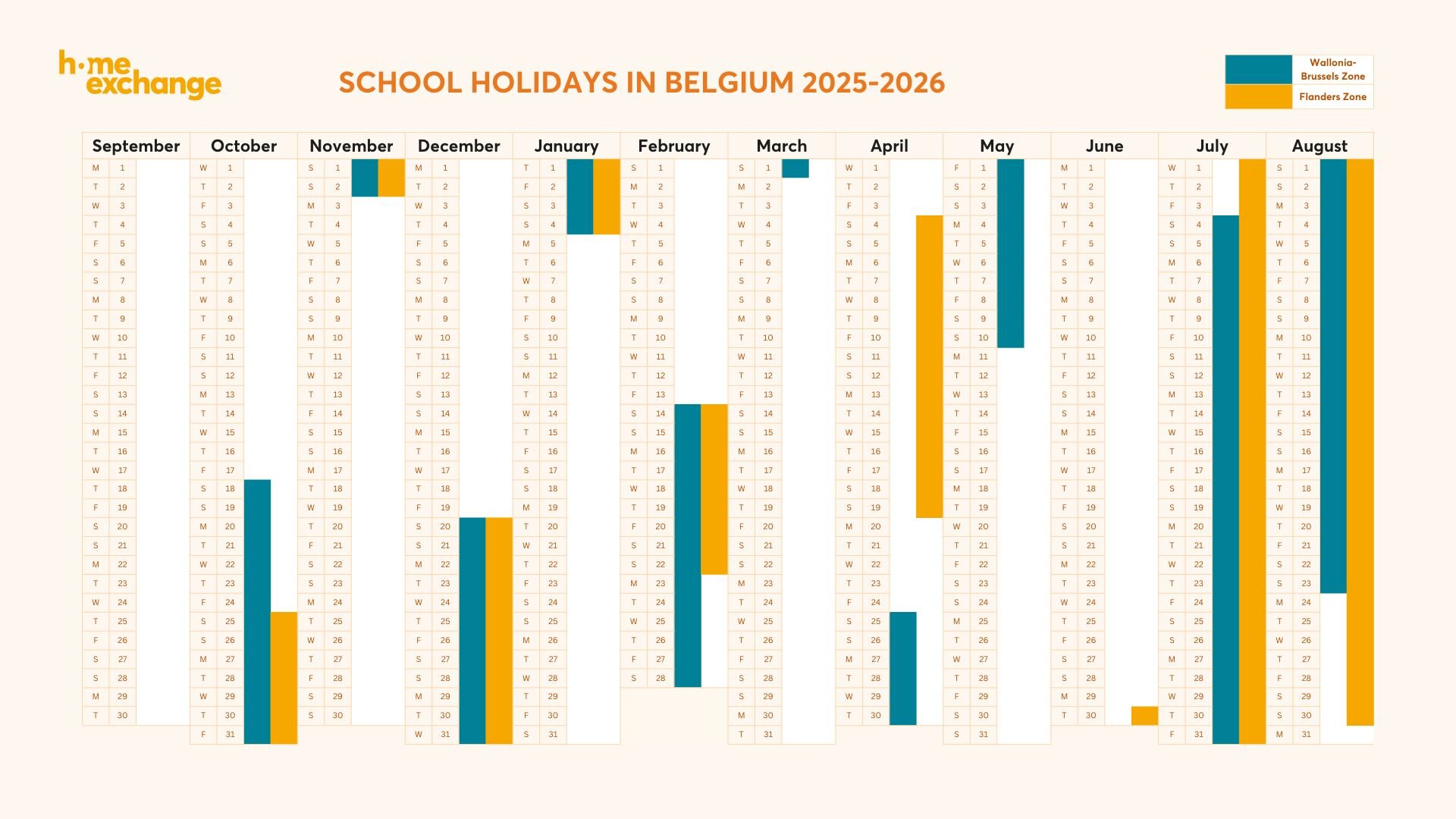 Belgium's 2025-2026 school calendar
