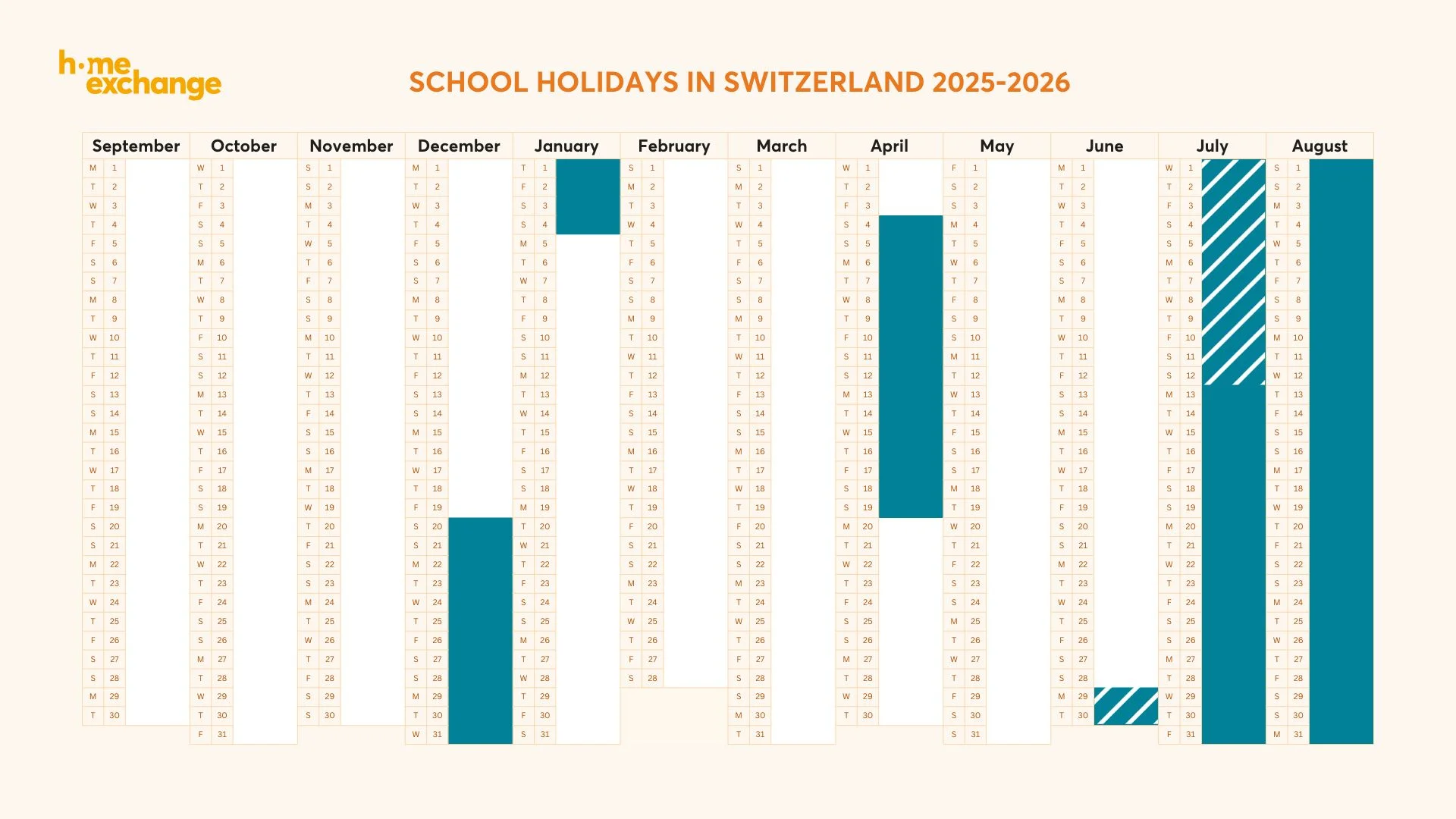 Switzerland's 2025-2026 school calendar