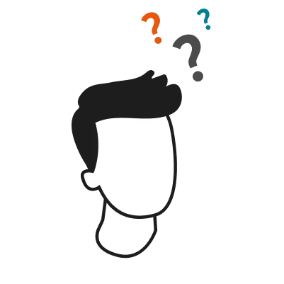 HomeExchange illustration of a man thinking