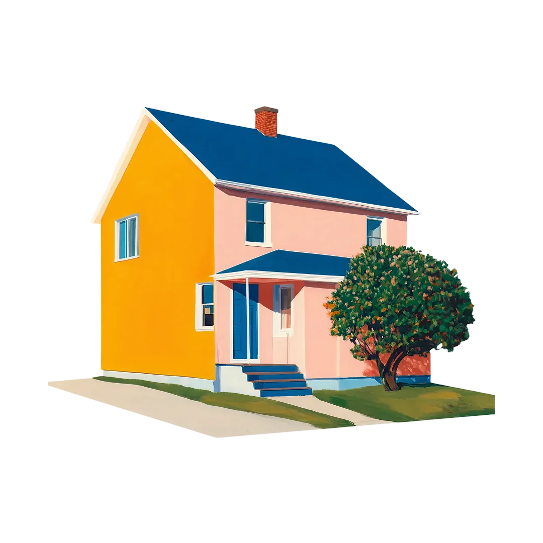 Illustration HomeExchange - un salon