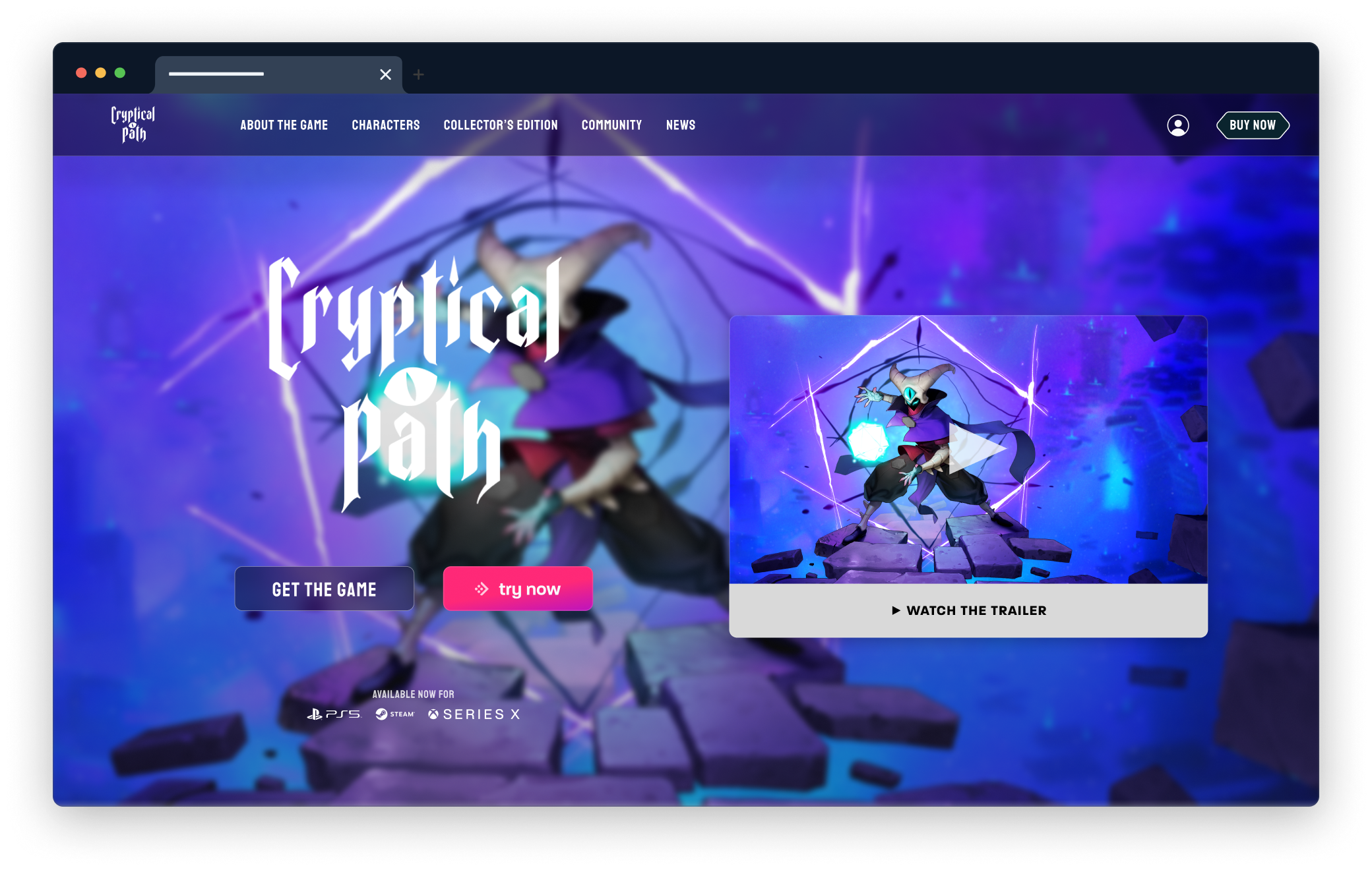 Playable demo embedded on an official publisher product page