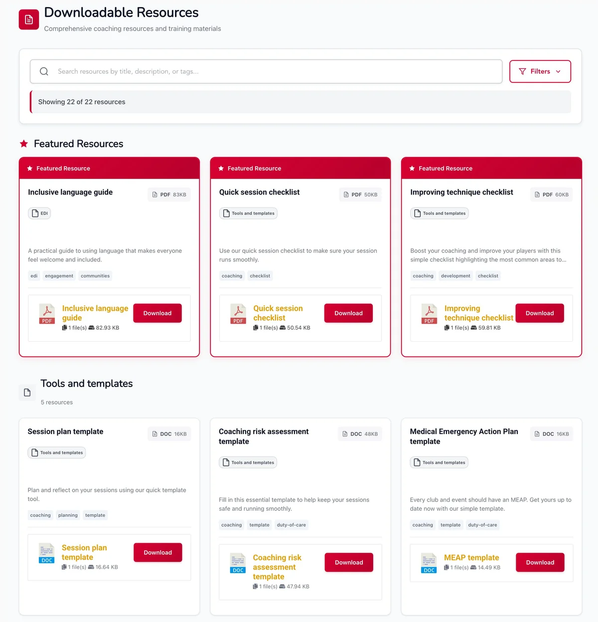 Downloadable Resources Library