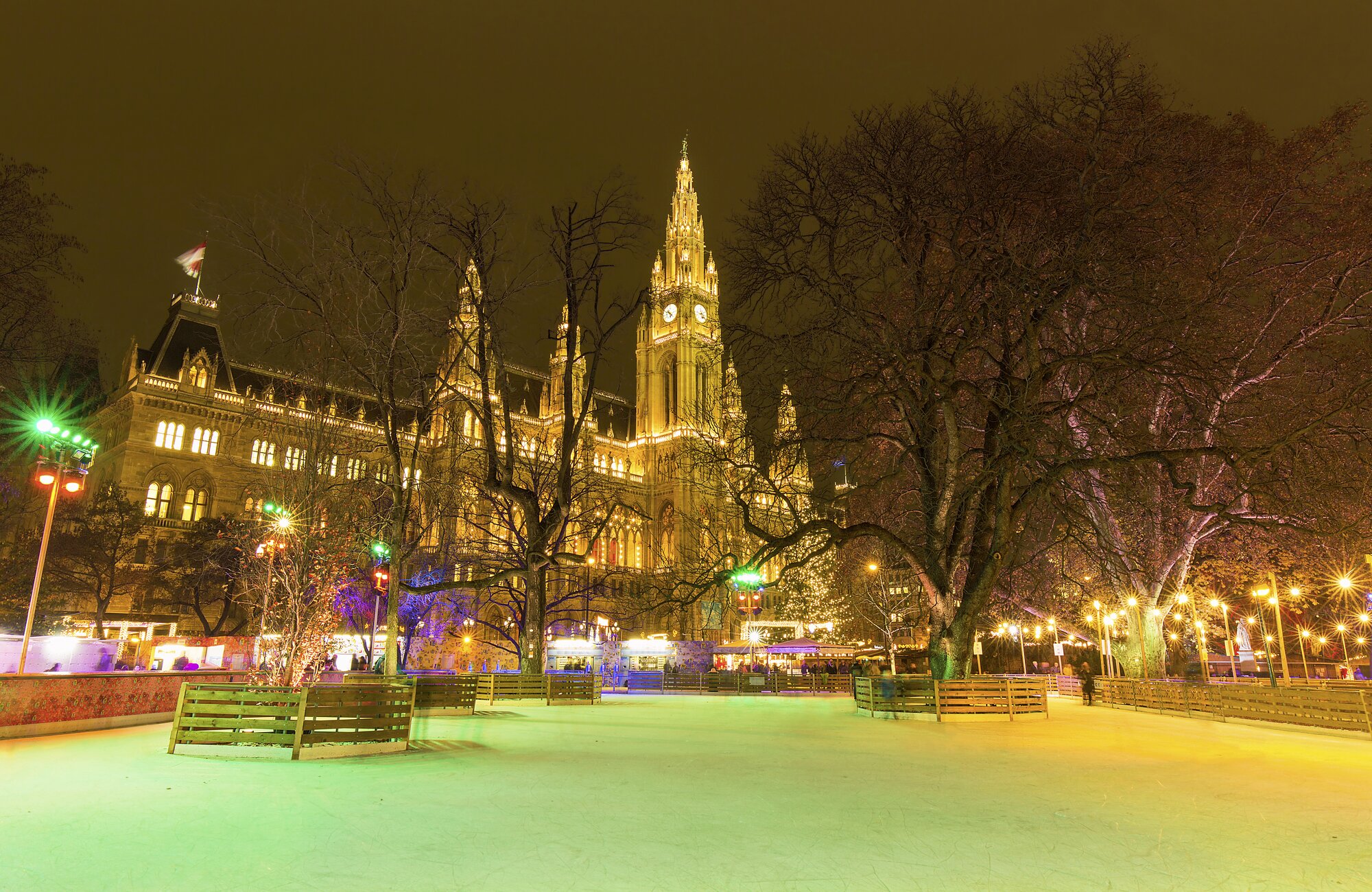 Visit Vienna’s City Hall Market and Ice Rink