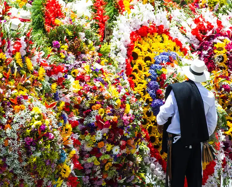 Flower festival in Colombia