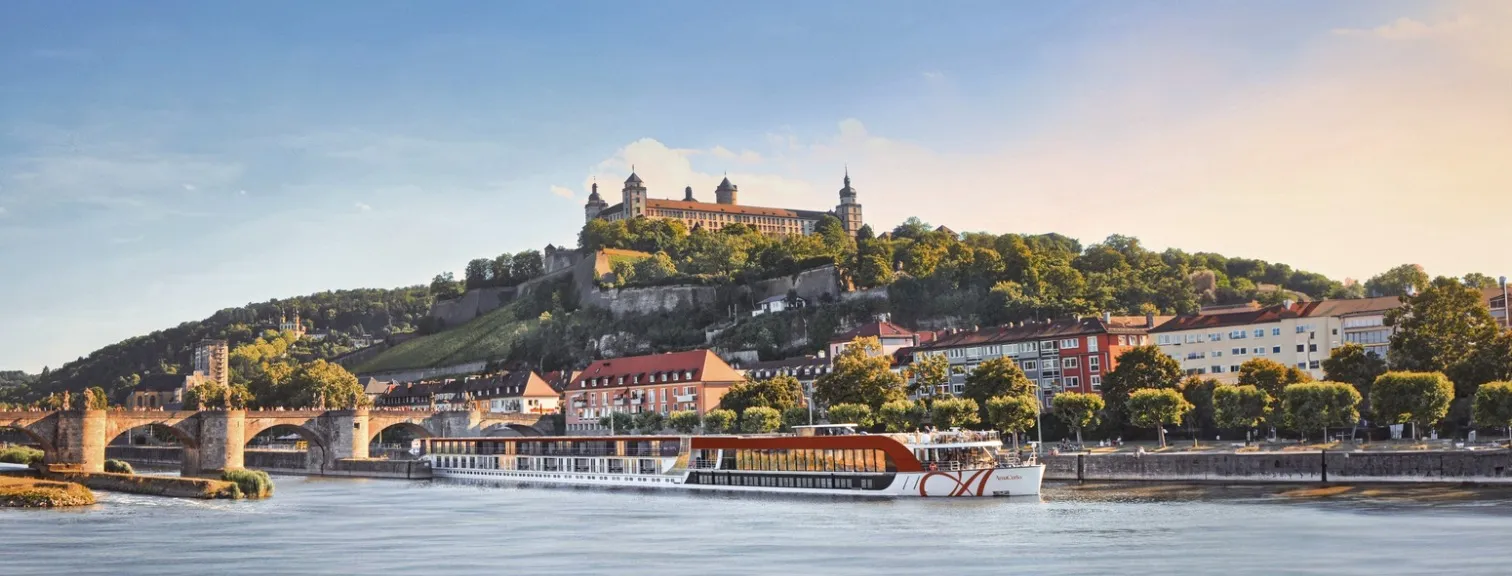 AmaBella sailing past the Golubac Fortress