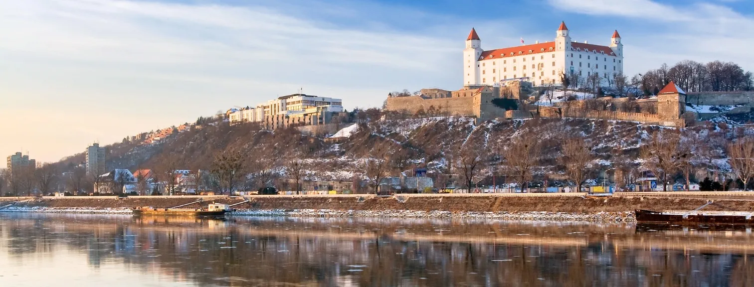 Bratislava castle overlooking river