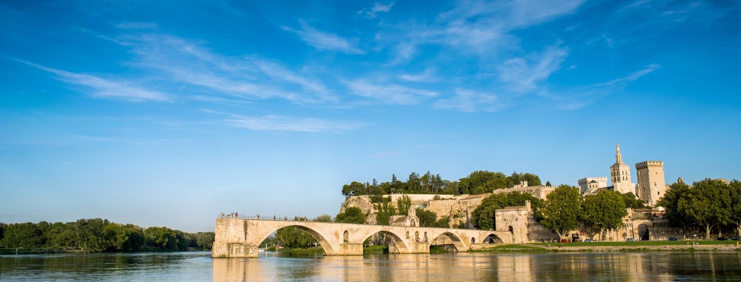 Avignon as seen from the Rhone