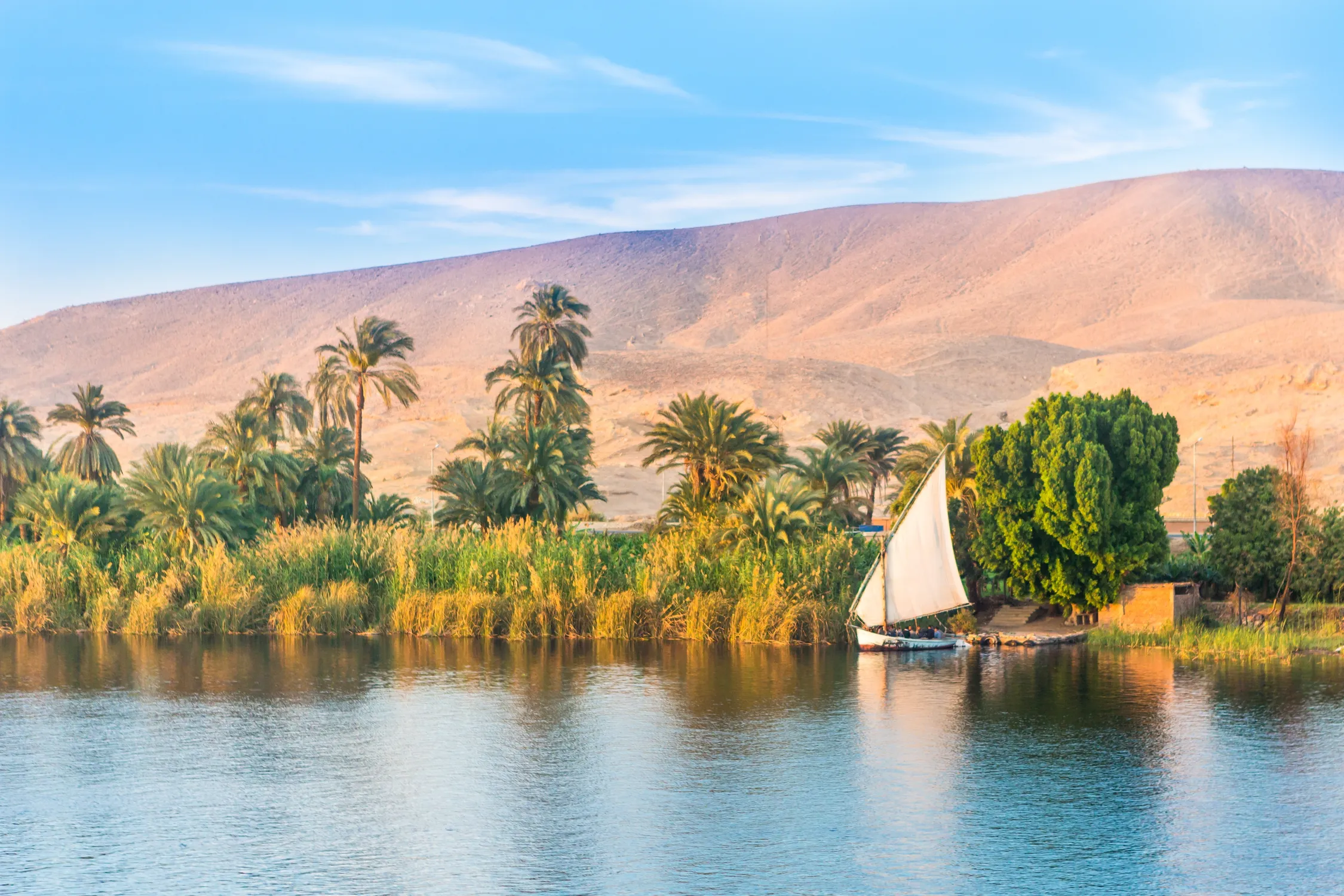 sailboat on the Nile river