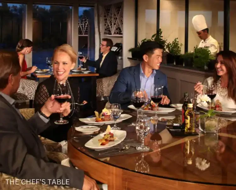 Guests enjoying chefs table