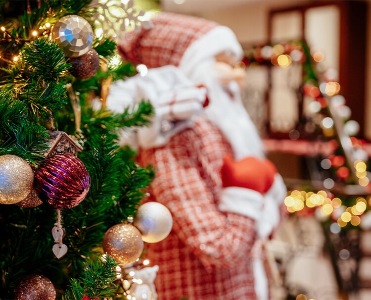 Santa decor onboard