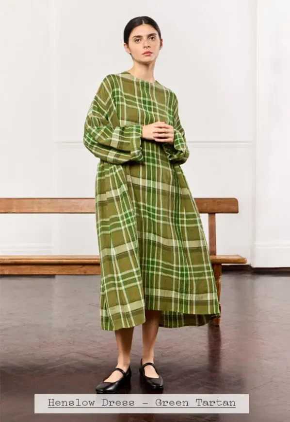Henslow Dress - Green Tartan