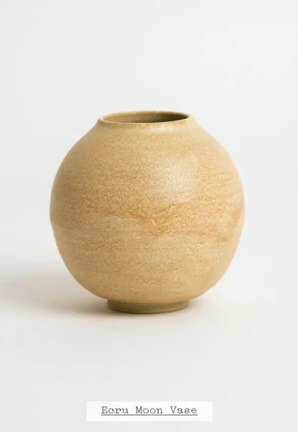 Ecru Moon Vase