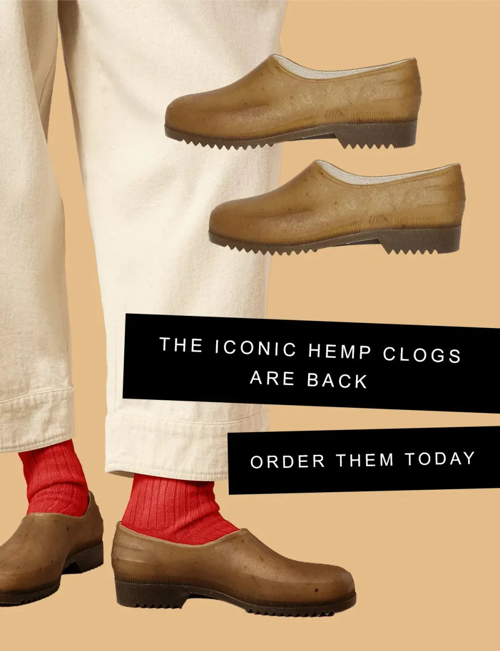 The iconic Hemp Clogs are back