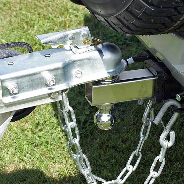 A trailer hitch for towing supplies.
