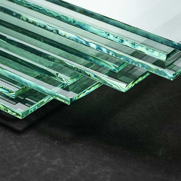 Stack of glass sheets.
