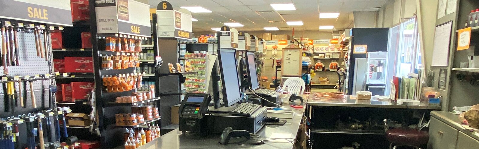 Customer Service counter at Dekalb Hardware