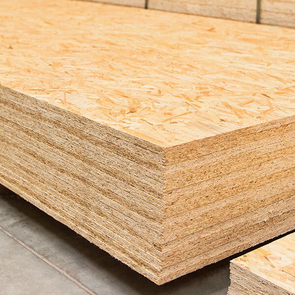 Plywood stacked together.