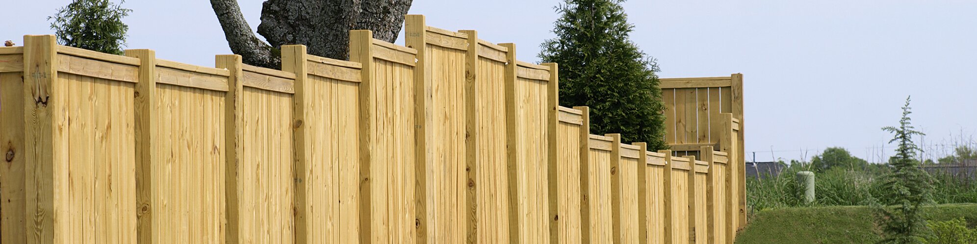 Wood fence