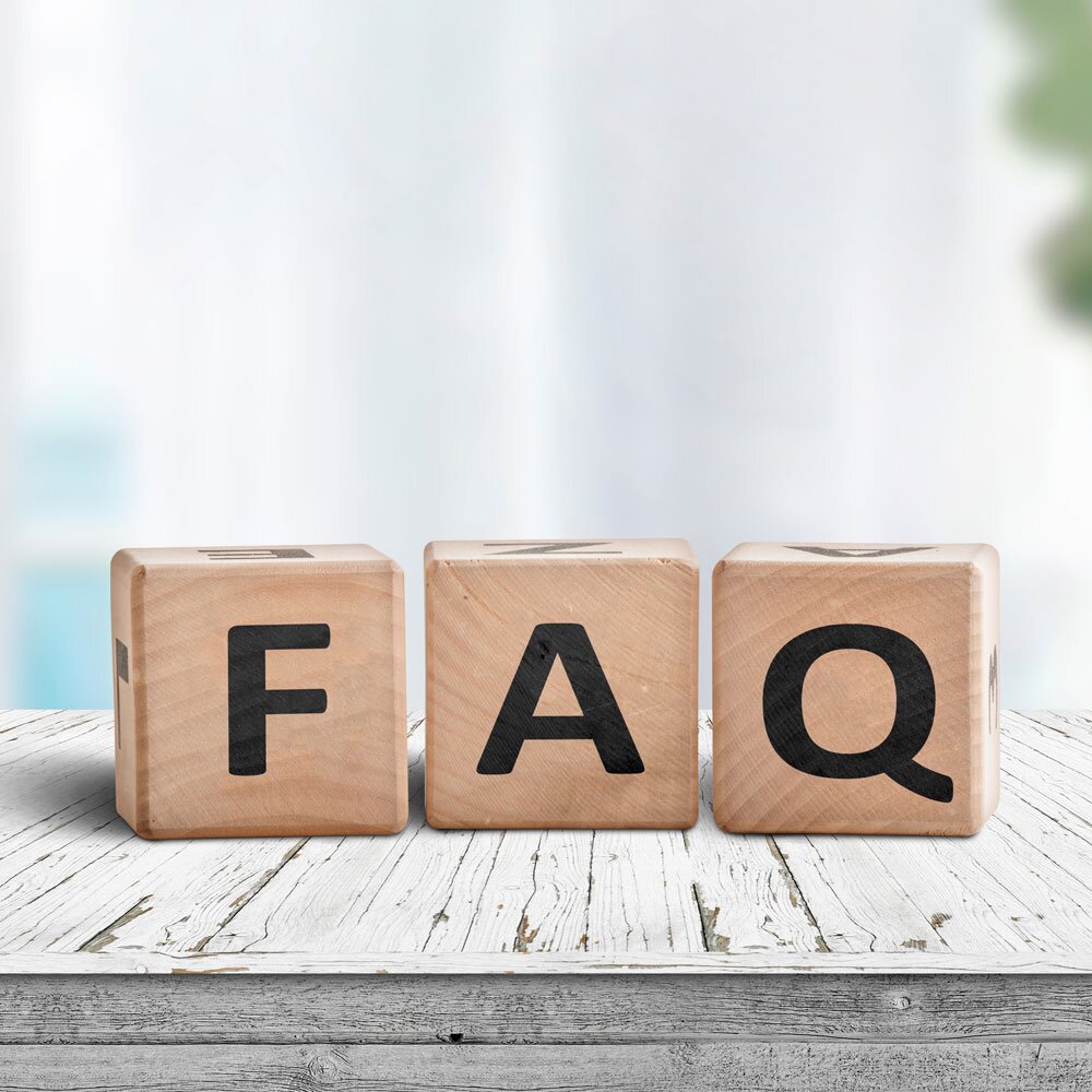 Modern question mark symbol representing frequently asked questions