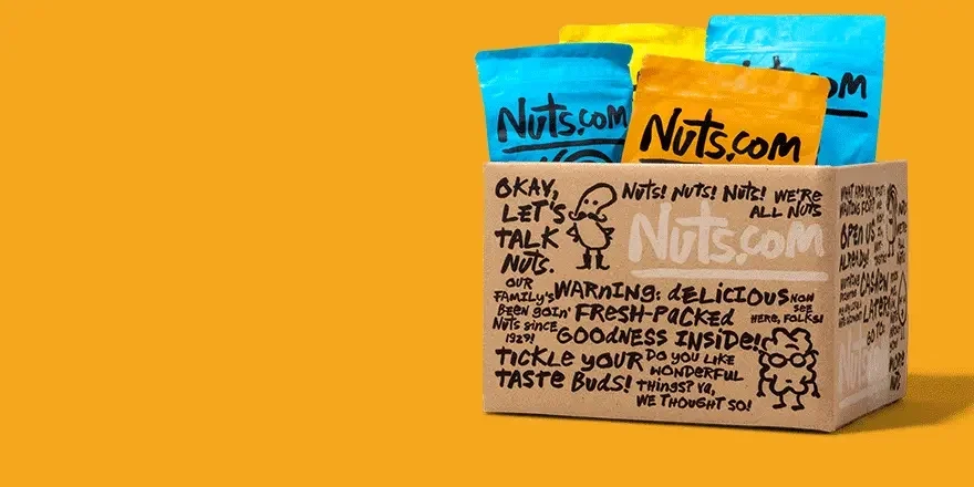 photo of nuts.com snacks and box
