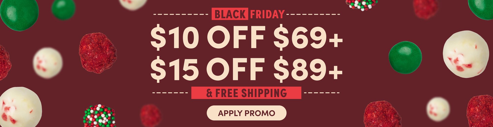 black friday $10 off $69+ $15 off $89+ & free shipping, apply promo