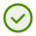 Checkbox in circle icon