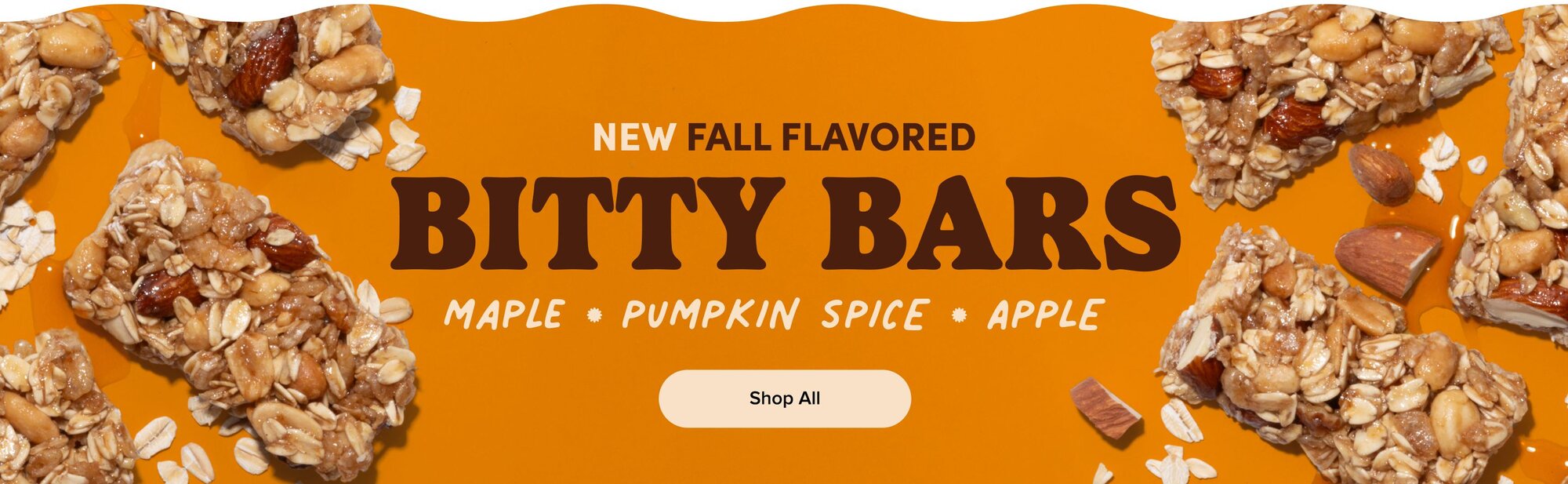 new fall flavored bitty bars: maple pumpkin spice apple: shop all