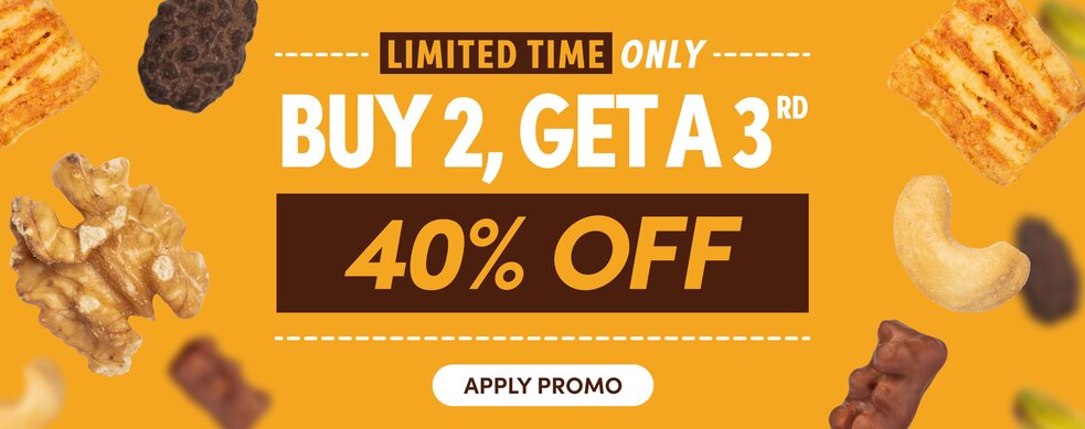 Limited time only. Buy 2, Get a 3rd 40% off apply promo