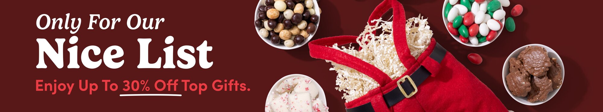 Only For Our Nice List. Enjoy 20% off top gifts.
