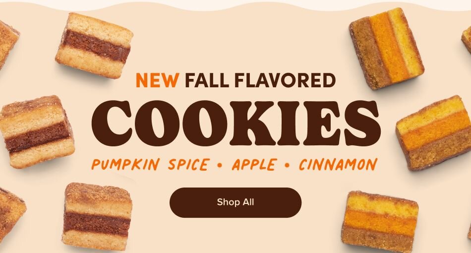 new fall flavored cookies: pumpkin spice, apple, cinnamon