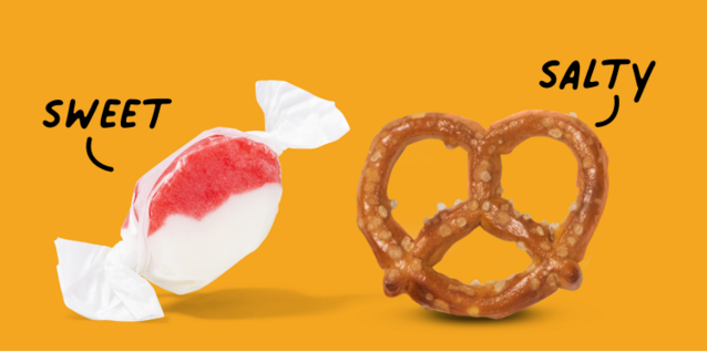 image of sweet and salty flavors