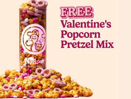 Free Valentine's Popcorn Pretzel Mix
