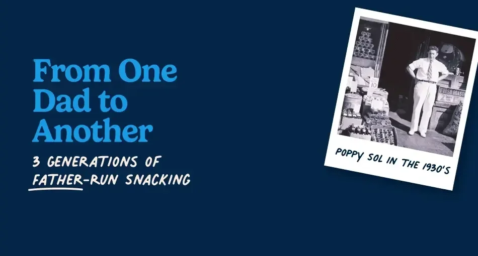 Gif "From one dad to another" three generations of father-run snacking