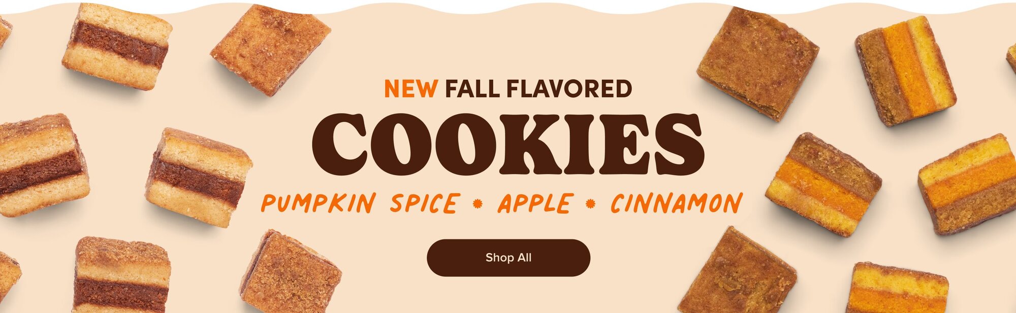 new fall flavored cookies: pumpkin spice, apple, cinnamon