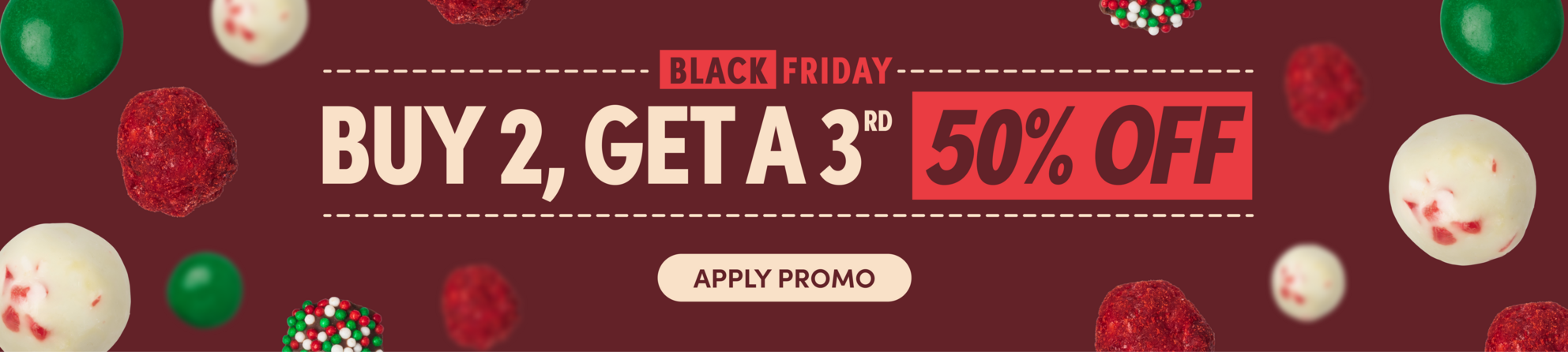 black friday buy 2, get a 3rd 50% off apply promo