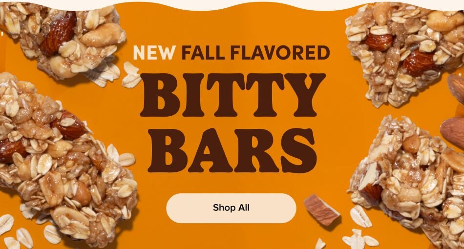 new fall flavored bitty bars: maple pumpkin spice apple: shop all