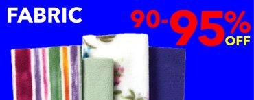 90-95% off all fabric