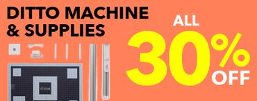 30% off Ditto machine and supplies