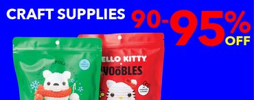90-95% off all craft supplies