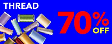 70% off all thread