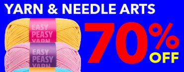 70% off yarn and needle arts