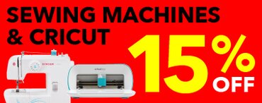 Sewing Machines & Cricut 15% off