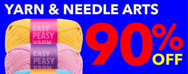 90% off yarn and needle arts