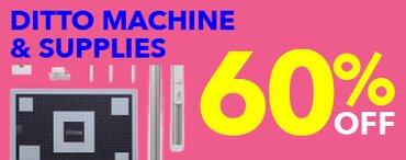 60% off Ditto machine and supplies