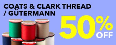 50% off Gutermann and Coats & Clark Thread
