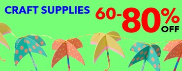 60-80% off all craft supplies